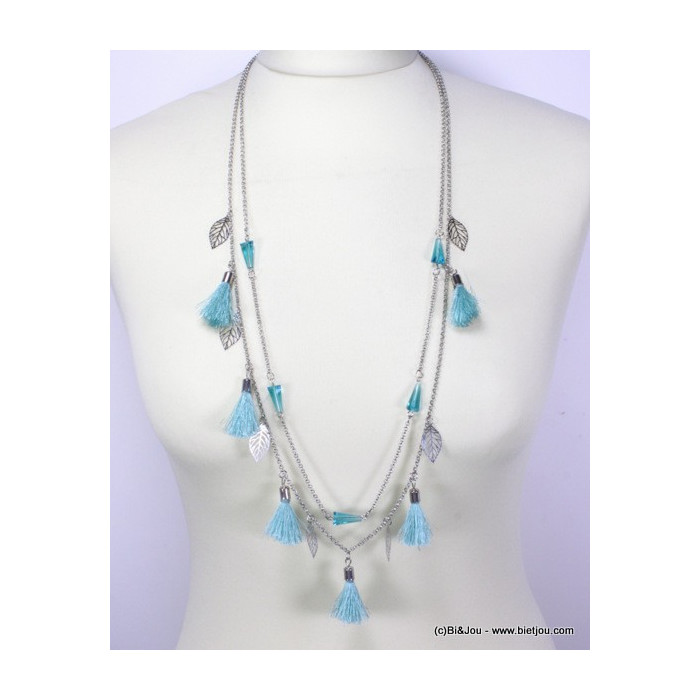 collier 0115093 bleu turquoise collier 0115093 bleu turquoise