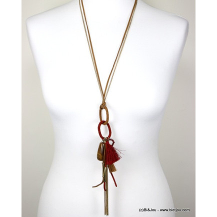 collier 0116542 rouge bordeaux collier 0116542 rouge bordeaux