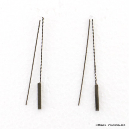 boucles d'oreilles enfile-aiguille pendante tige minimaliste 0317652 canon de fusil