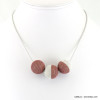 collier court trois boules chaîne bicolore métal 0118031 collier court trois boules chaîne bicolore métal 0118031
