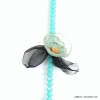 sautoir boho cristal fleur mousseline feuille aluminium 0118092 vert sautoir boho cristal fleur mousseline feuille aluminium 0118092 vert