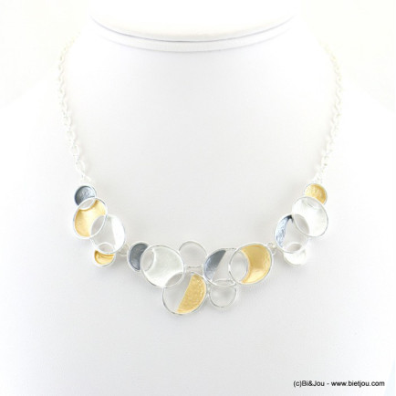 collier court cercle ajouré époxy couleur pastel 0118034