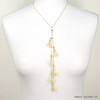 collier pompon tassel tissu en cascade chaîne fine 0118228 collier pompon tassel tissu en cascade chaîne fine 0118228