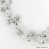collier multi-rangs cristal à facette femme 0118524 gris clair collier multi-rangs cristal à facette femme 0118524 gris clair