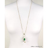 sautoir pendentif géométrique pierre naturelle 0118602