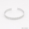 bracelet métal dentelle ouvert motif géométrique 0218538 argenté bracelet métal dentelle ouvert motif géométrique 0218538 argenté