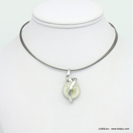 collier pendentif métal coloré câble multi-brins femme 0119050