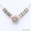 collier épi de blé émail pierre 0117273 rouge collier épi de blé émail pierre 0117273 rouge