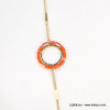 sautoir anneaux cristal coloré métal femme 0119508 rouge