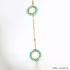 sautoir anneaux cristal coloré métal femme 0119508 bleu turquoise