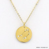 collier signe astrologique zodiaque constellation balance 0119242 doré