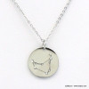 collier signe astrologique zodiaque constellation capricorne 0119245 argenté