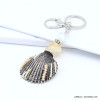 porte-clefs bijou de sac coquille saint-jacques métal cristal rocaille pierre naturelle 0819020 porte-clefs bijou de sac coquille saint-jacques métal cristal rocaille pierre naturelle 0819020