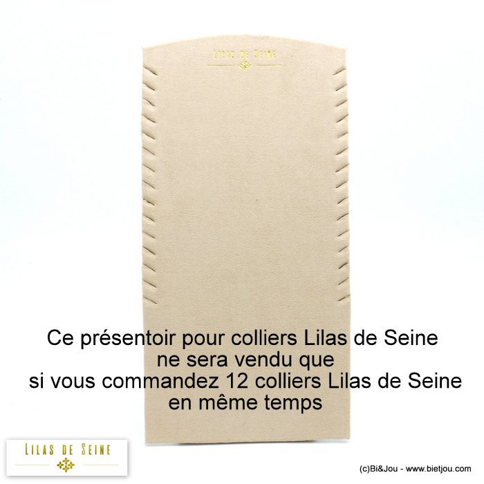 présentoir velours pour 15 colliers Lilas de Seine 0619579