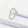 bijou d'oreille imitation perle acrylique minimaliste métal 0320122