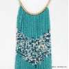 collier plage plastron cascade perles rocaille multicolore femme 0120022 bleu