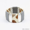 bracelet manchette vintage élastique résine colorée métal femme 0220049