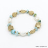 bracelet élastique arbre de vie perles eau douce nacre métal femme 0220092