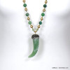 sautoir corne abondance piment résine marbré strass billes pierre chaîne cristal mat femme 0120120 vert sautoir corne abondance piment résine marbré strass billes pierre chaîne cristal mat femme 0120120 vert