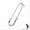 bracelet cheville plage boutons nacre tubes cristal femme 0220101