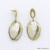 boucles d'oreilles XXL coquillage naturel ovale 0320195 boucles d'oreilles XXL coquillage naturel ovale 0320195
