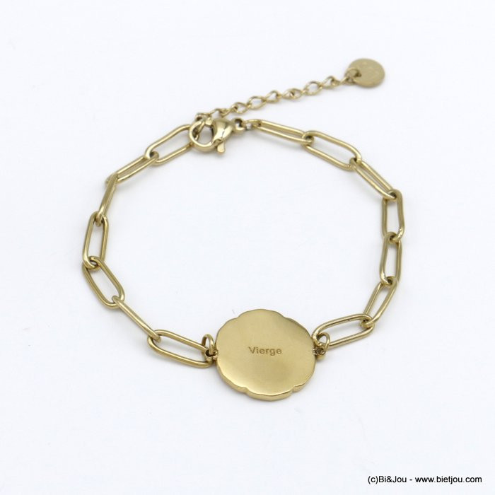 bracelet constellation VIERGE signe astro zodiaque acier inoxydable 0220026