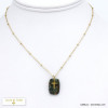 collier pendentif agate pierre croix acier inoxydable femme 0120523 collier pendentif agate pierre croix acier inoxydable femme 0120523