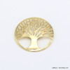 broche ronde aimantée arbre de vie métal strass femme 0520503