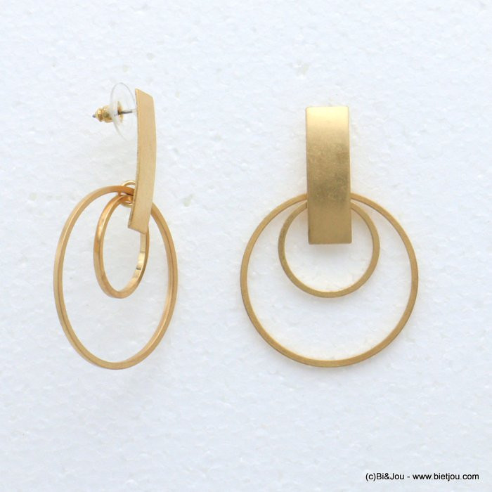 boucles d'oreille géométrique anneaux métal vieilli femme 0321046 boucles d'oreille géométrique anneaux métal vieilli femme 0321046