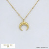 collier pendentif demi-lune acier inoxydable femme 0121111 doré