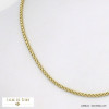 collier contemporain chaine maille palmier 3mm acier inoxydable femme 0121525 doré