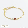 bracelet sequins cabochon pierre acier inoxydable femme 0221515