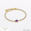 bracelet strass étoile émail acier inoxydable femme 0221551