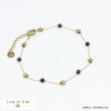 bracelet billes pierre naturelle étoiles acier inoxydable femme 0221601