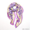 foulard imprimé fleurs effet peinture 80% viscose 20% coton femme 0722010