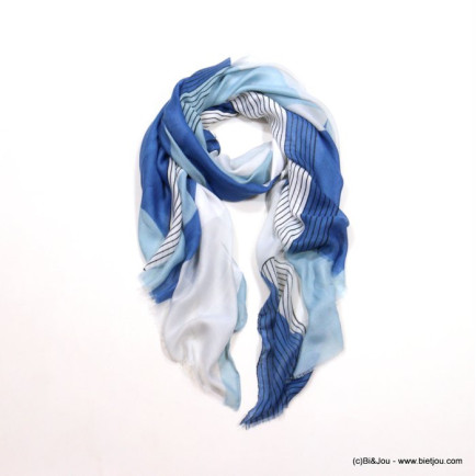 foulard imprimé contemporain rayures viscose femme 0722015