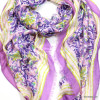 foulard imprimé fleurs effet peinture 80% viscose 20% coton femme 0722010 violet foulard imprimé fleurs effet peinture 80% viscose 20% coton femme 0722010 violet