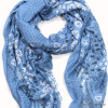 foulard imprimé fleurs champêtre viscose femme 0722016 bleu