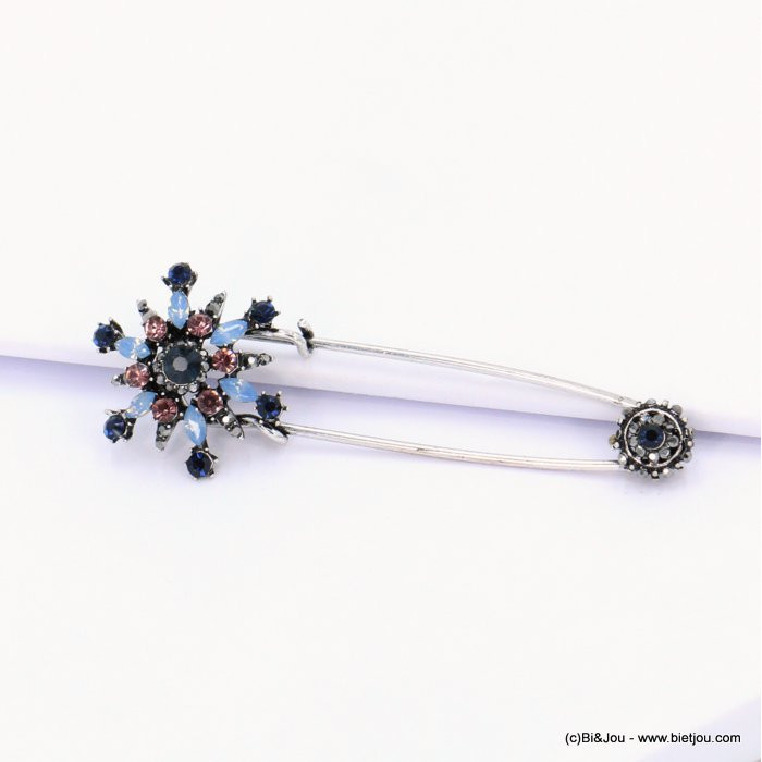 broche épingle à nourrice baroque métal étoile strass cristal femme 0518502