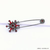 broche épingle à nourrice baroque métal étoile strass cristal femme 0518502