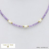 collier acier inoxydable billes pierre naturelle perle eau douce femme 0122016 violet