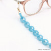 chaîne de lunettes porte-masque vintage maille ovale acrylique femme 0122006 bleu