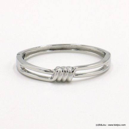 bracelet jonc fil métal torsadé femme 0222034