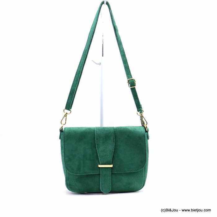 sac à bandoulière CUIR VERITABLE façon daim rabat femme 0922058 sac à bandoulière CUIR VERITABLE façon daim rabat femme 0922058