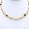 collier billes cristal métal bois femme 0122087 jaune