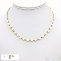 Collier Ancien En Perles De Nacre Et Rocaille - Longueur 46-50 Cm - Occasion