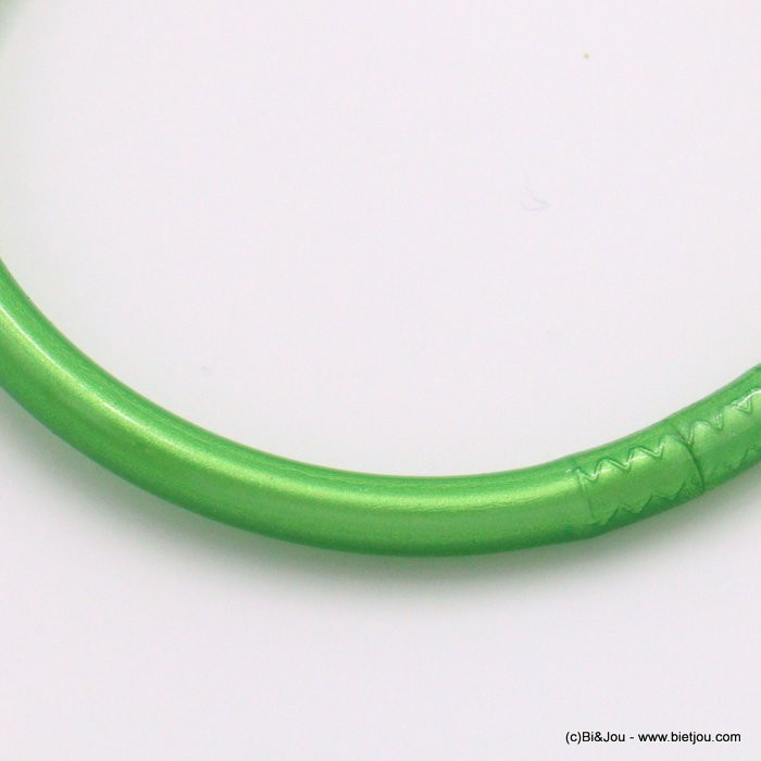 12 bracelets jonc Bouddhiste épais porte-bonheur silicone 0222124 vert