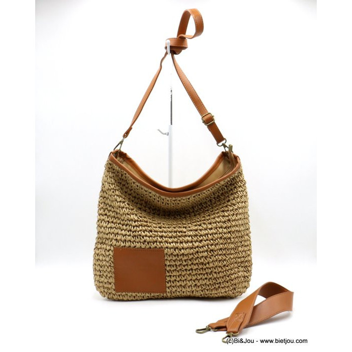 sac porté épaule papier tressé simili-cuir femme 0922078 sac porté épaule papier tressé simili-cuir femme 0922078