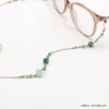 chaîne lunettes cristal coloré métal femme 0122109 vert