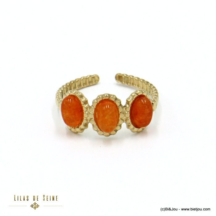 bague acier inoxydable médiévale 3 cabochons pierre femme 0422054 bague acier inoxydable médiévale 3 cabochons pierre femme 0422054